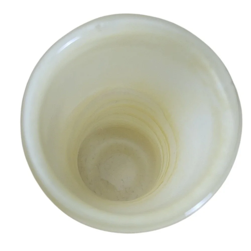 VTG MCM 1960 Butterscotch‎ Hand Blown Hung Glass Vase 6.25